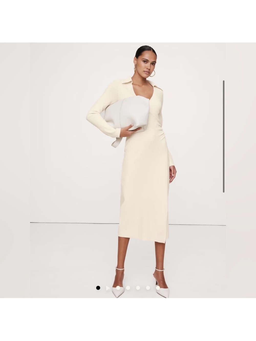 Banana Republic Cream Wrap Sweater Dress - Picture 4 of 9